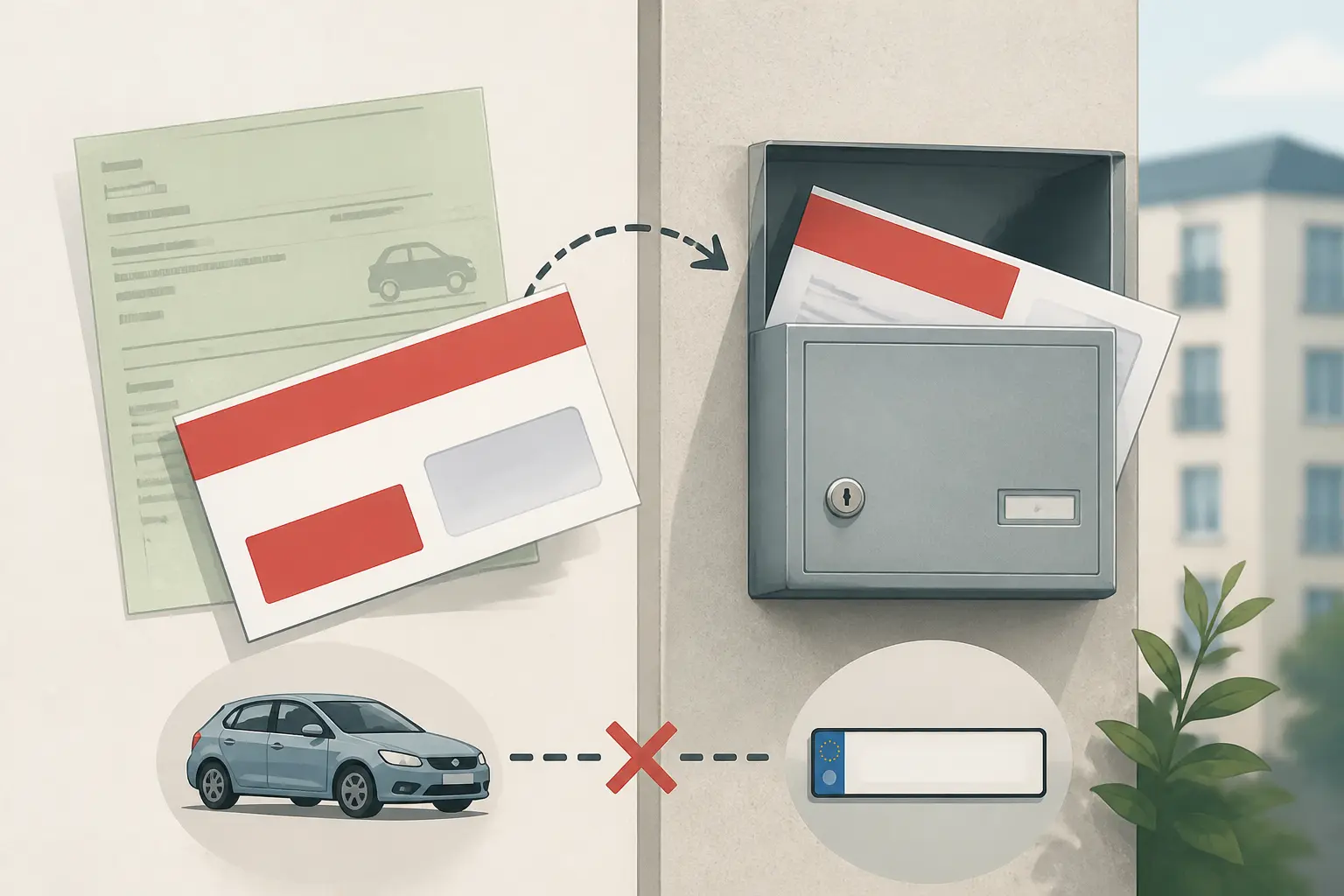 Savoir si j'ai une amende : avis de contravention égaré derrière une boîte aux lettres et adresse non mise à jour